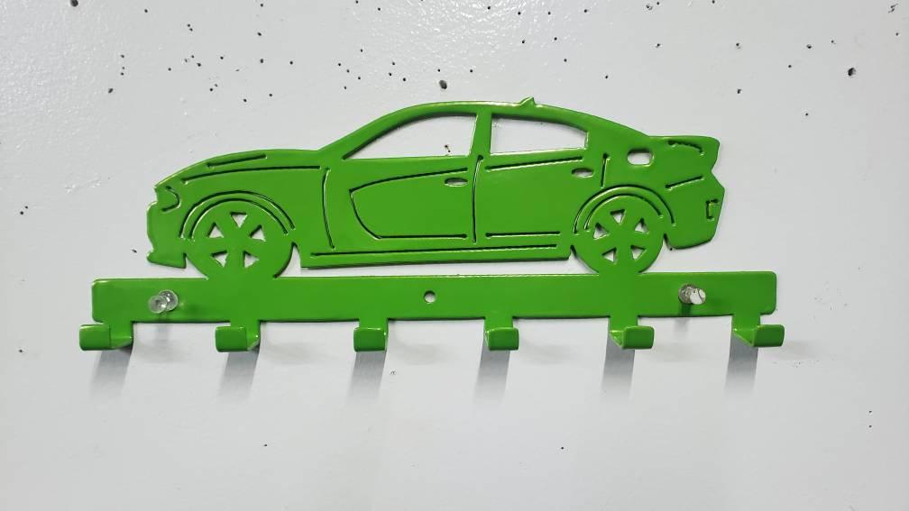 Dodge Charger Keychain Rack – Steel Wall Mounted Muscle Car Organizer - Speedlogix