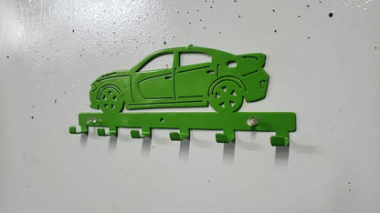 Dodge Charger Keychain Rack – Steel Wall Mounted Muscle Car Organizer - Speedlogix