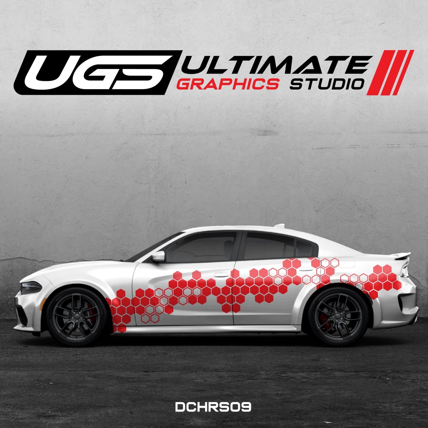 Dodge Charger Side Graphics 1 Color Pattern - Speedlogix