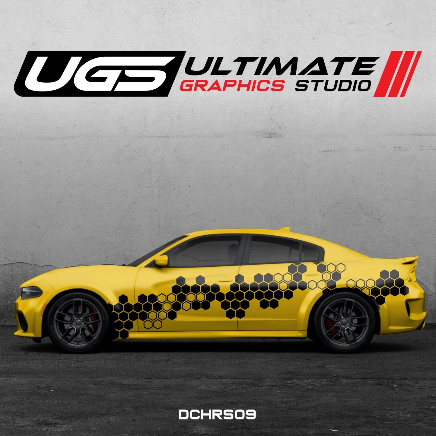 Dodge Charger Side Graphics 1 Color Pattern - Speedlogix