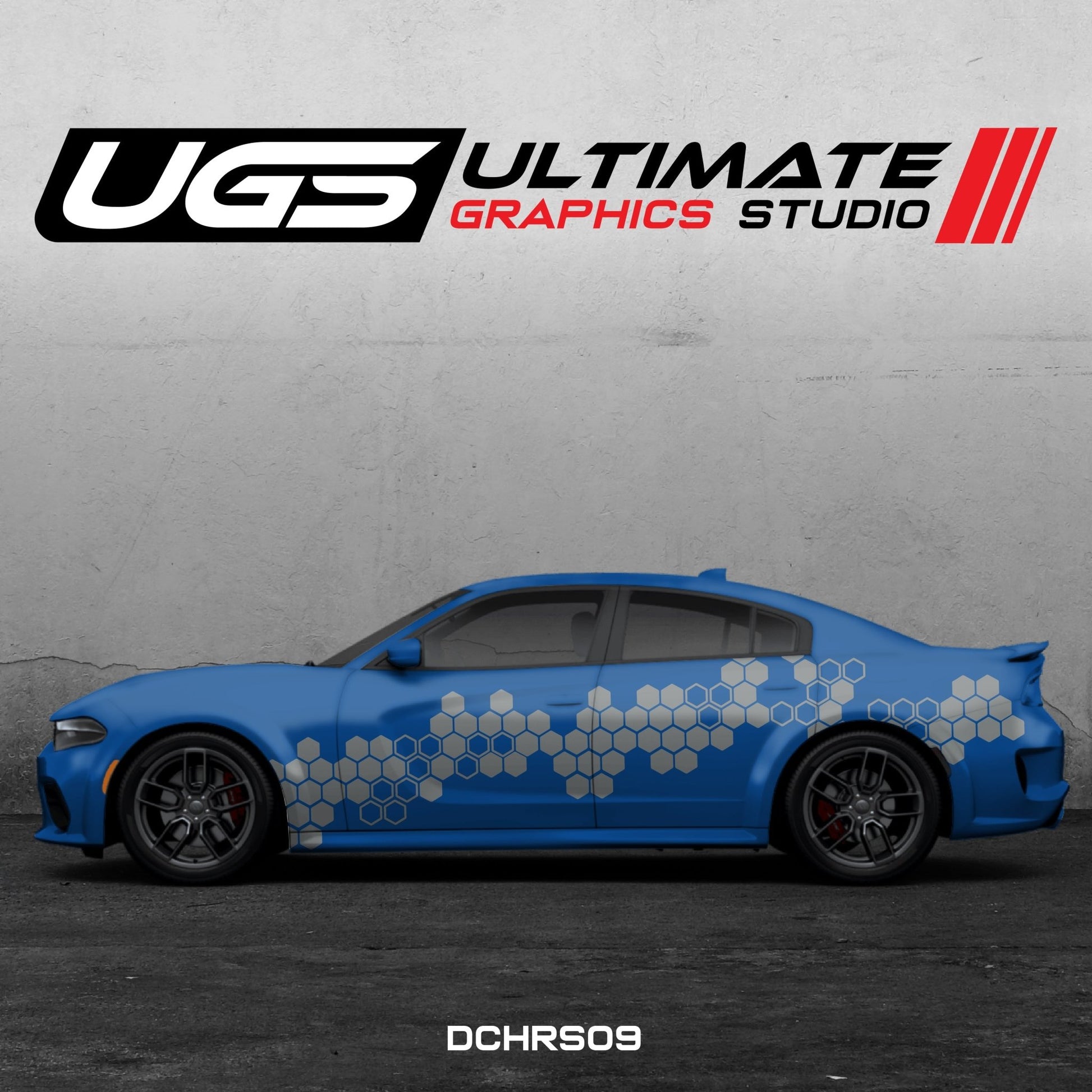 Dodge Charger Side Graphics 1 Color Pattern - Speedlogix