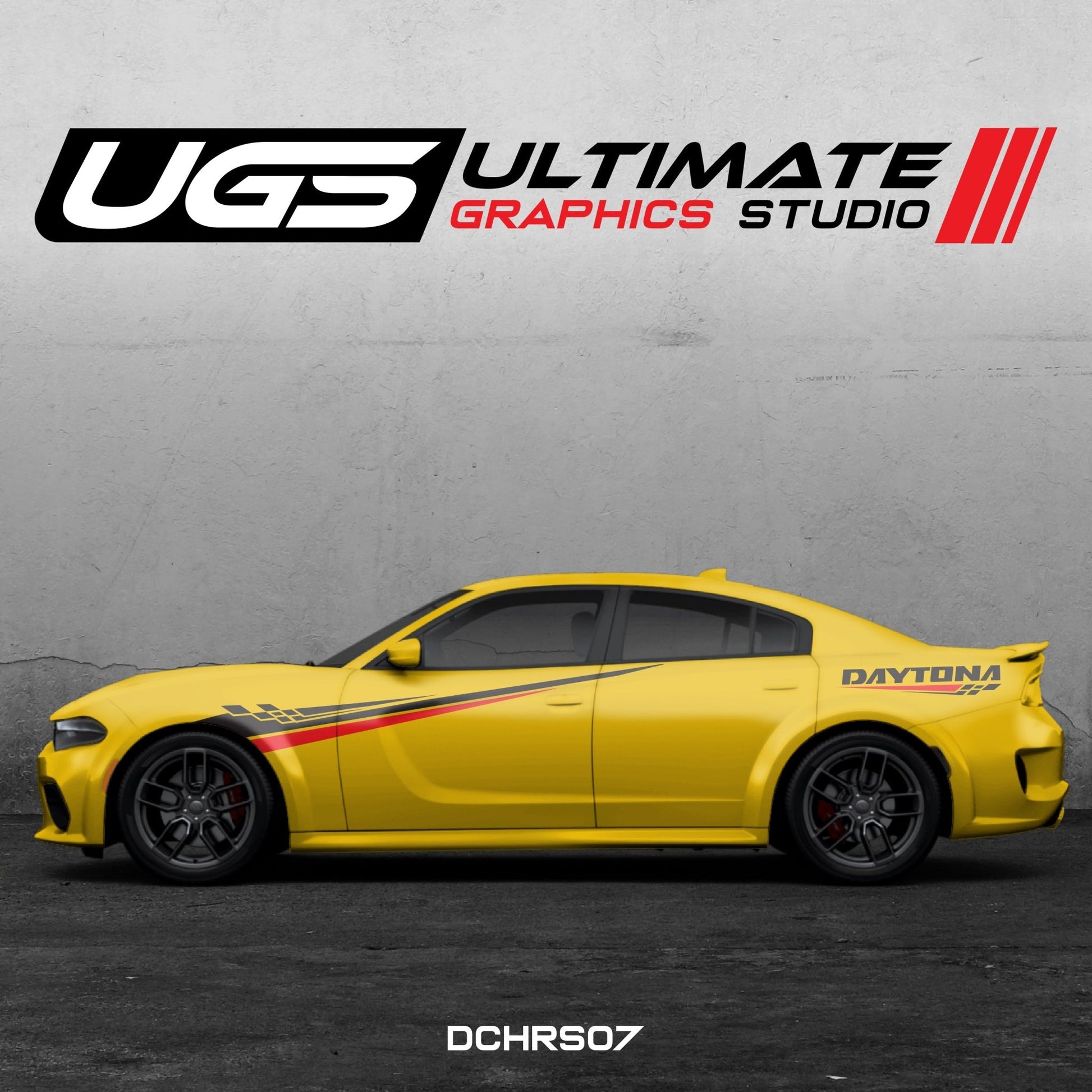 Dodge Charger Side Graphics 2 Color Daytona - Speedlogix
