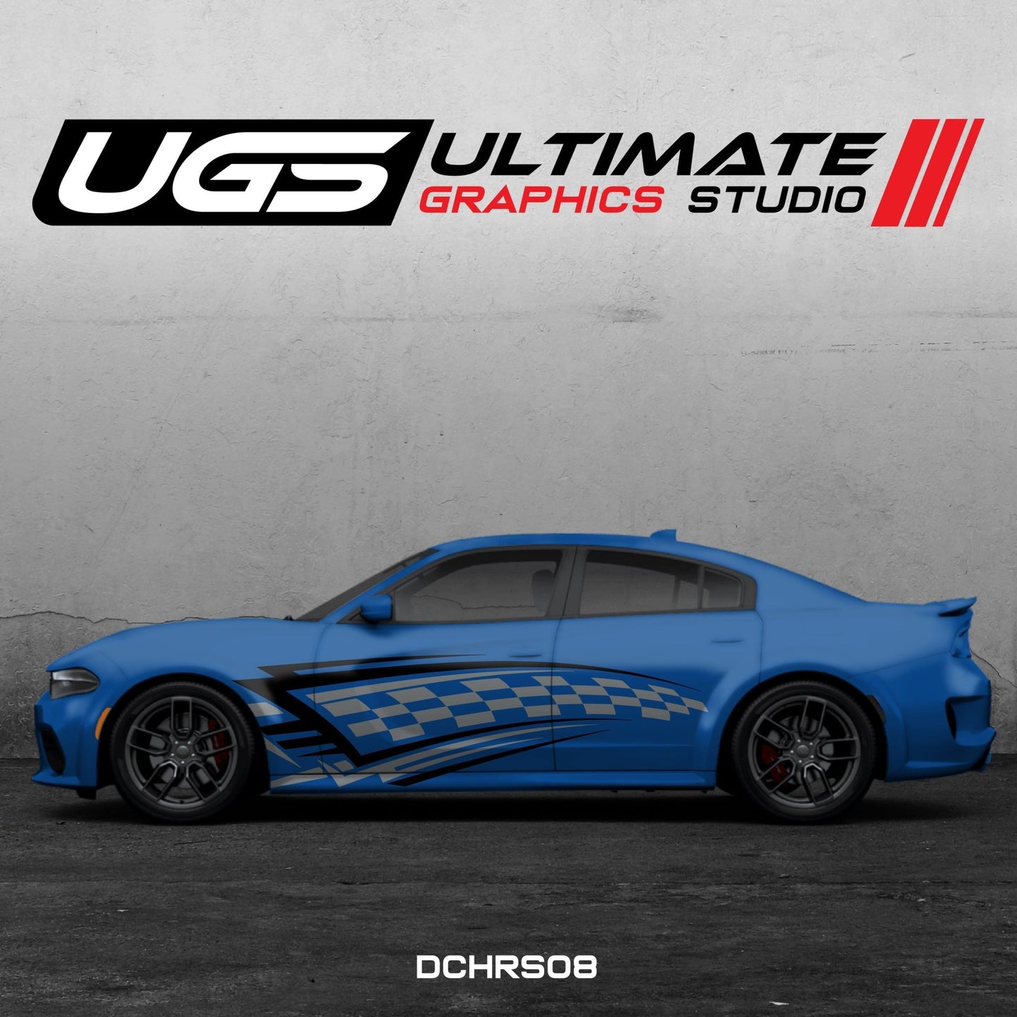 Dodge Charger Side Graphics 2 Color Daytona - Speedlogix