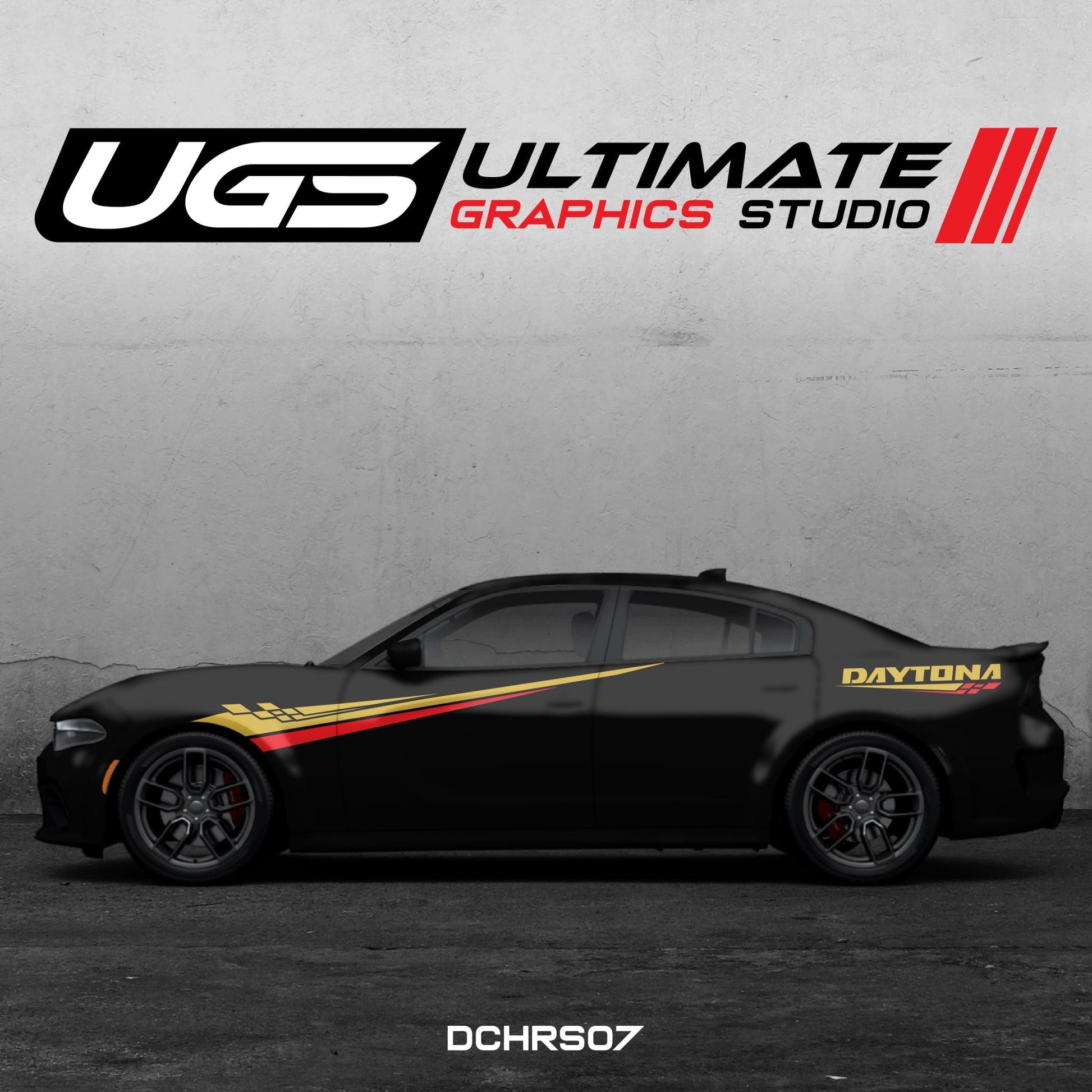 Dodge Charger Side Graphics 2 Color Daytona - Speedlogix