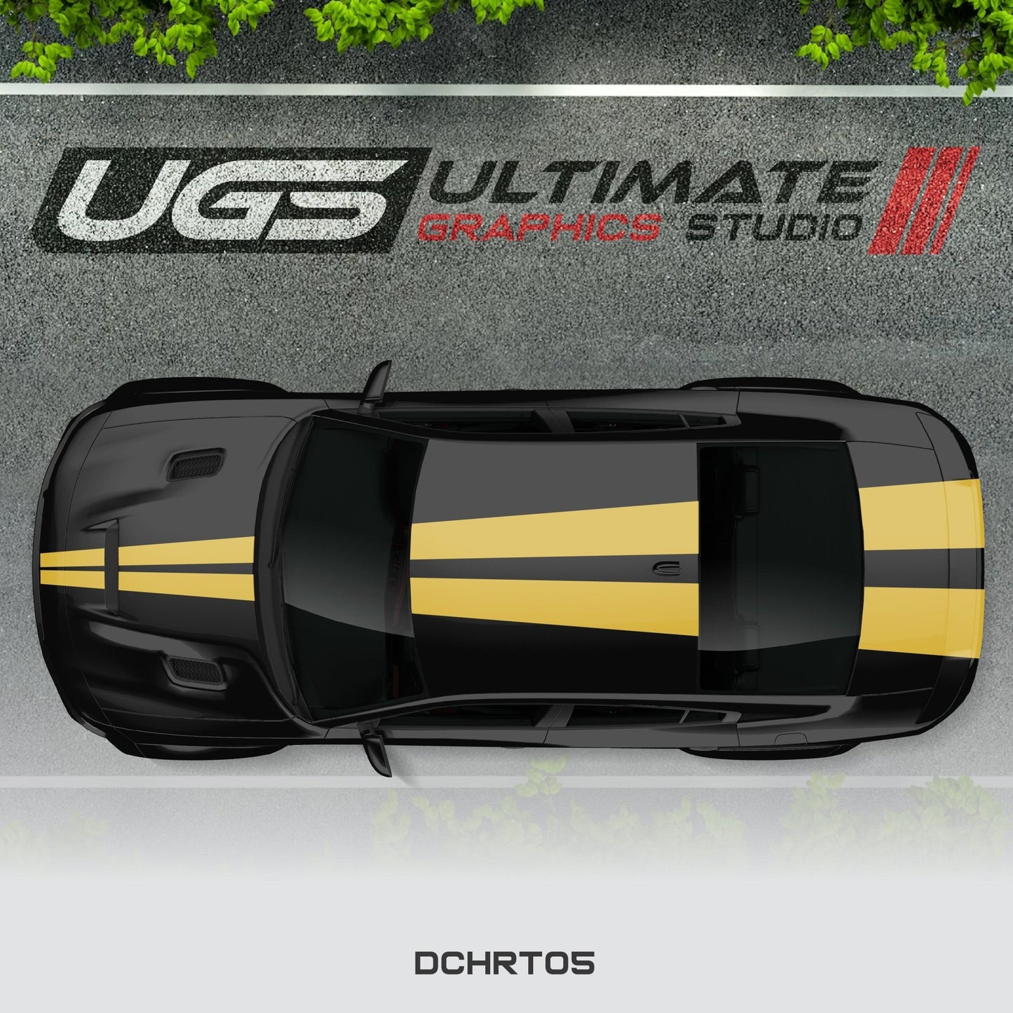 Dodge Charger Top 2 Stripes 1 Color - Speedlogix