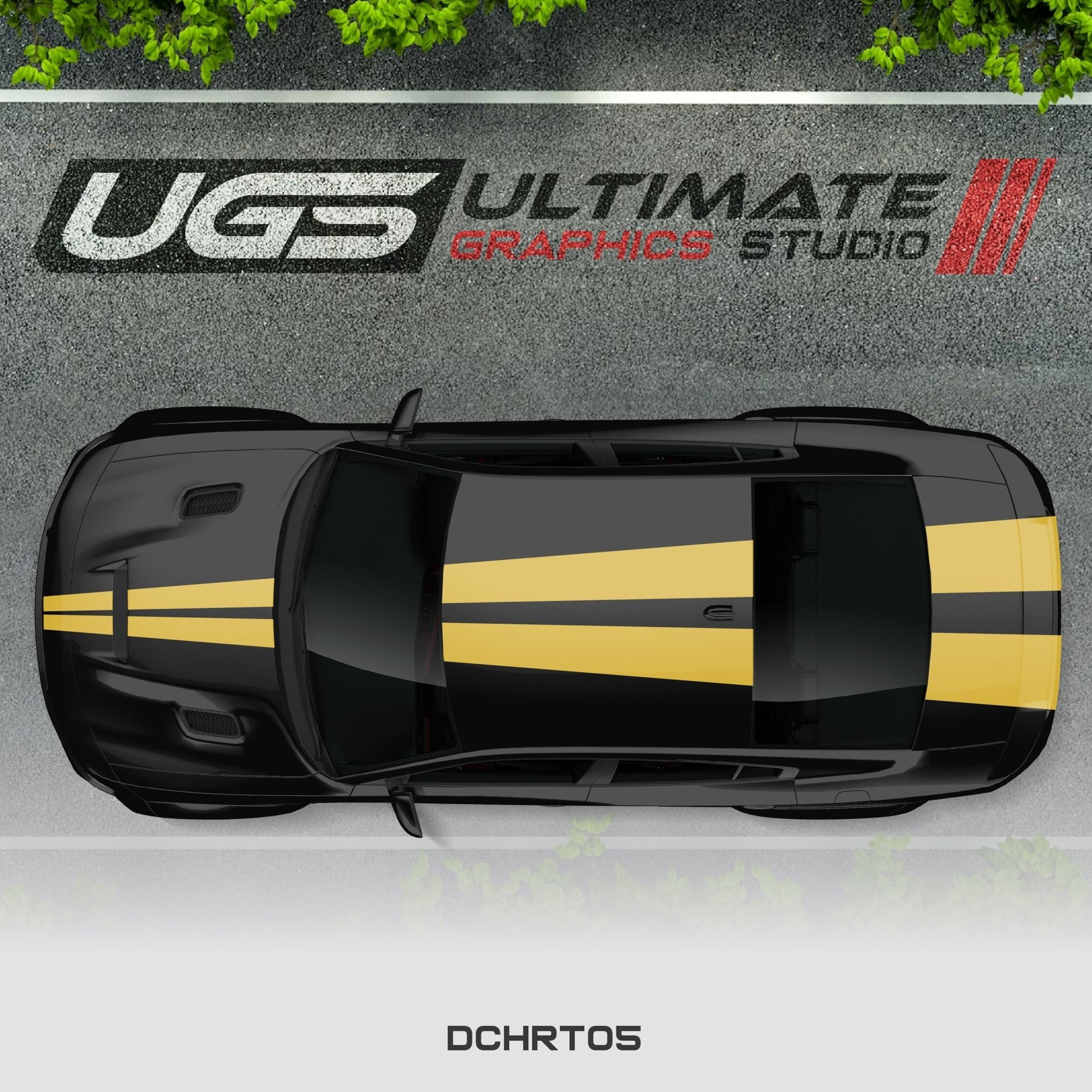 Dodge Charger Top 2 Stripes 1 Color - Speedlogix