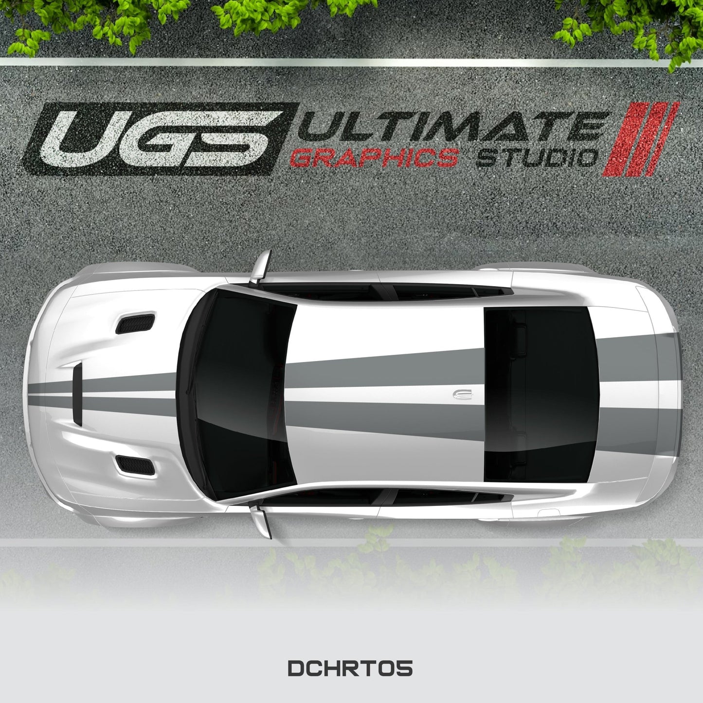 Dodge Charger Top 2 Stripes 1 Color - Speedlogix