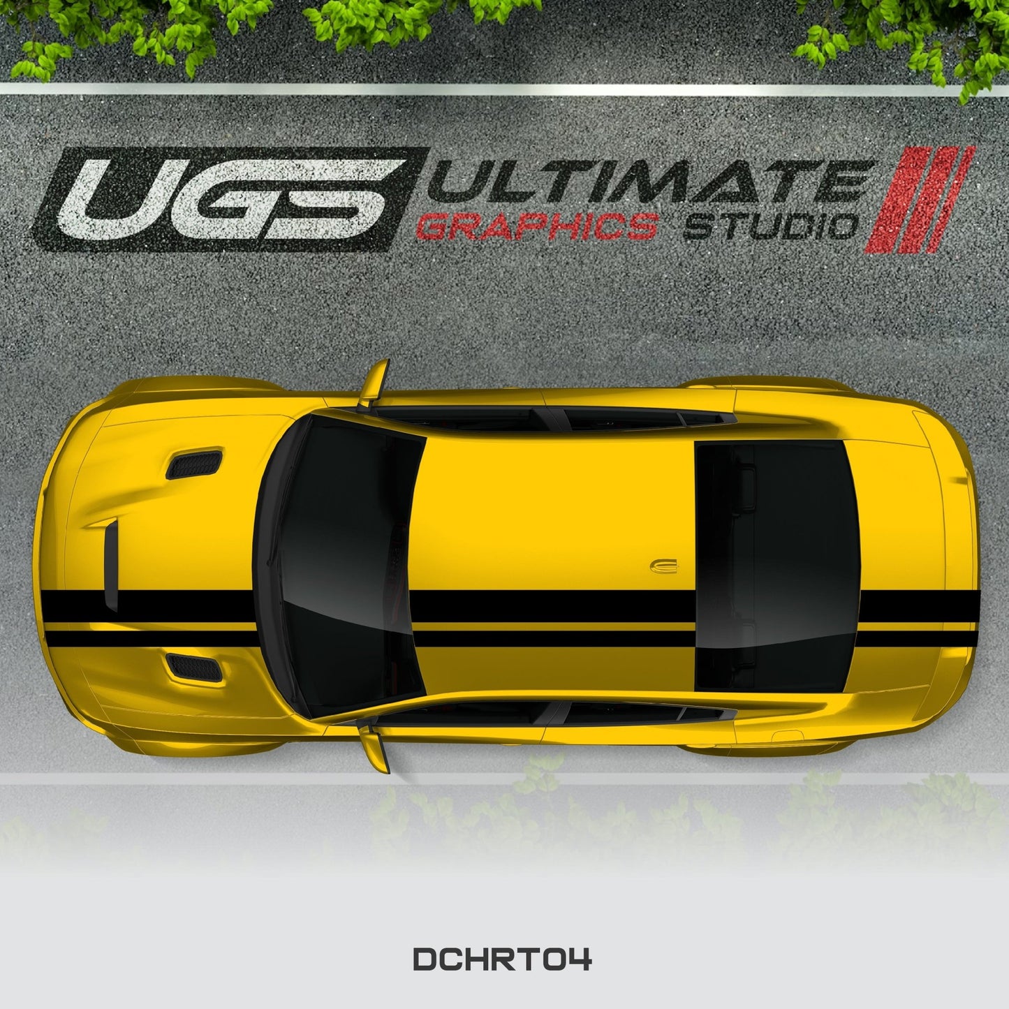 Dodge Charger Top 2 Stripes Graphics - Speedlogix