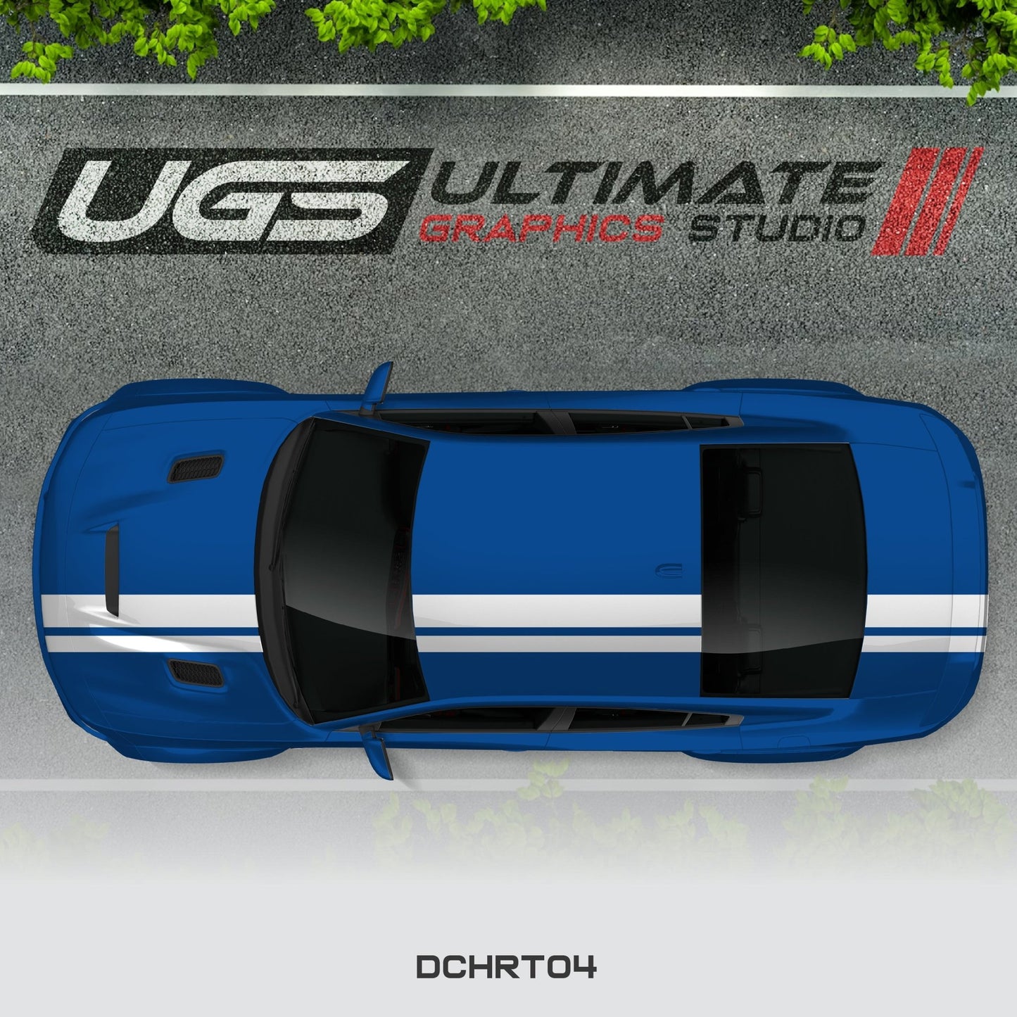 Dodge Charger Top 2 Stripes Graphics - Speedlogix