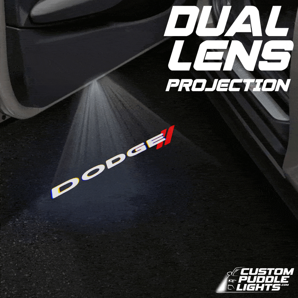 Dodge Charger 6th/7th/8th Gen Dynamic Dual Lens Premium Door Puddle Lights Multiple Designs 2006-2024