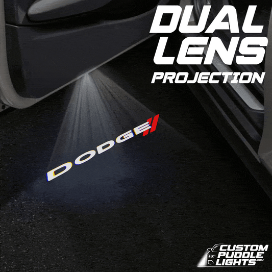 Dodge Charger 6th/7th/8th Gen Dynamic Dual Lens Premium Door Puddle Lights Multiple Designs 2006-2024