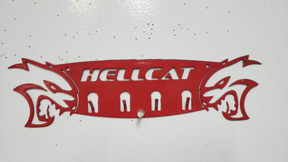 Dodge Hellcat Keychain Rack – Steel Wall Mounted Muscle Car Organizer - Speedlogix