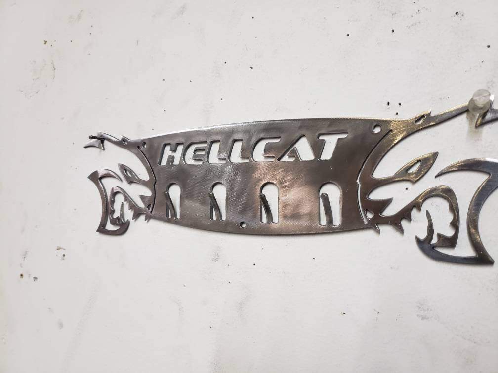 Dodge Hellcat Keychain Rack – Steel Wall Mounted Muscle Car Organizer - Speedlogix
