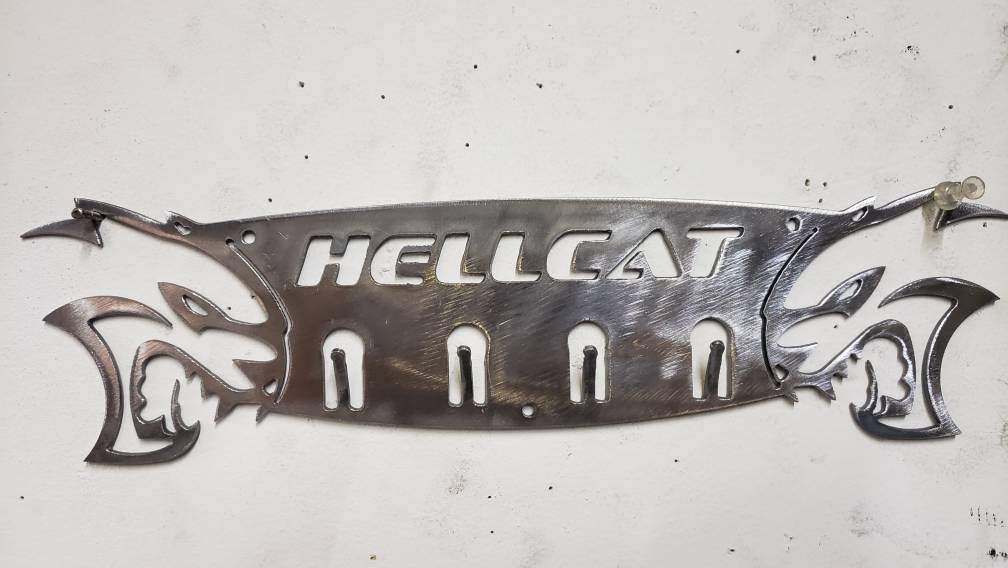 Dodge Hellcat Keychain Rack – Steel Wall Mounted Muscle Car Organizer - Speedlogix