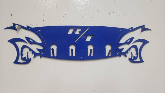 Dodge Hellcat R/T Keychain Rack – Steel Wall Mounted Muscle Car Organizer - Speedlogix
