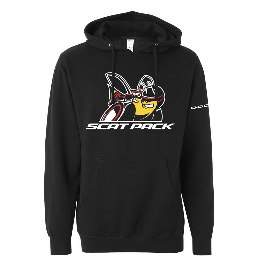 Dodge Scat Pack Hoodie Sweatshirt Black - Speedlogix