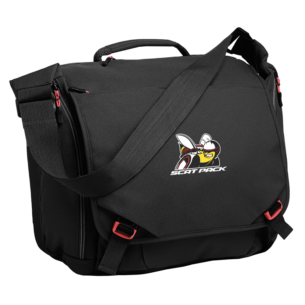 Dodge Scat Pack Messenger Bag - Black/Red - Speedlogix