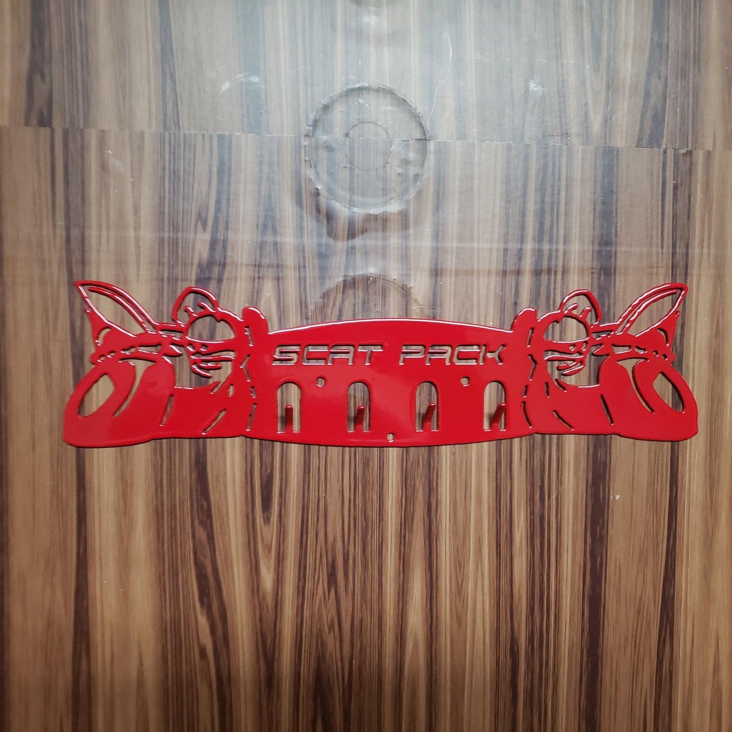 Dodge SRT Scat Pack Keychain Rack – Steel Wall Mounted Muscle Car Organizer - Speedlogix