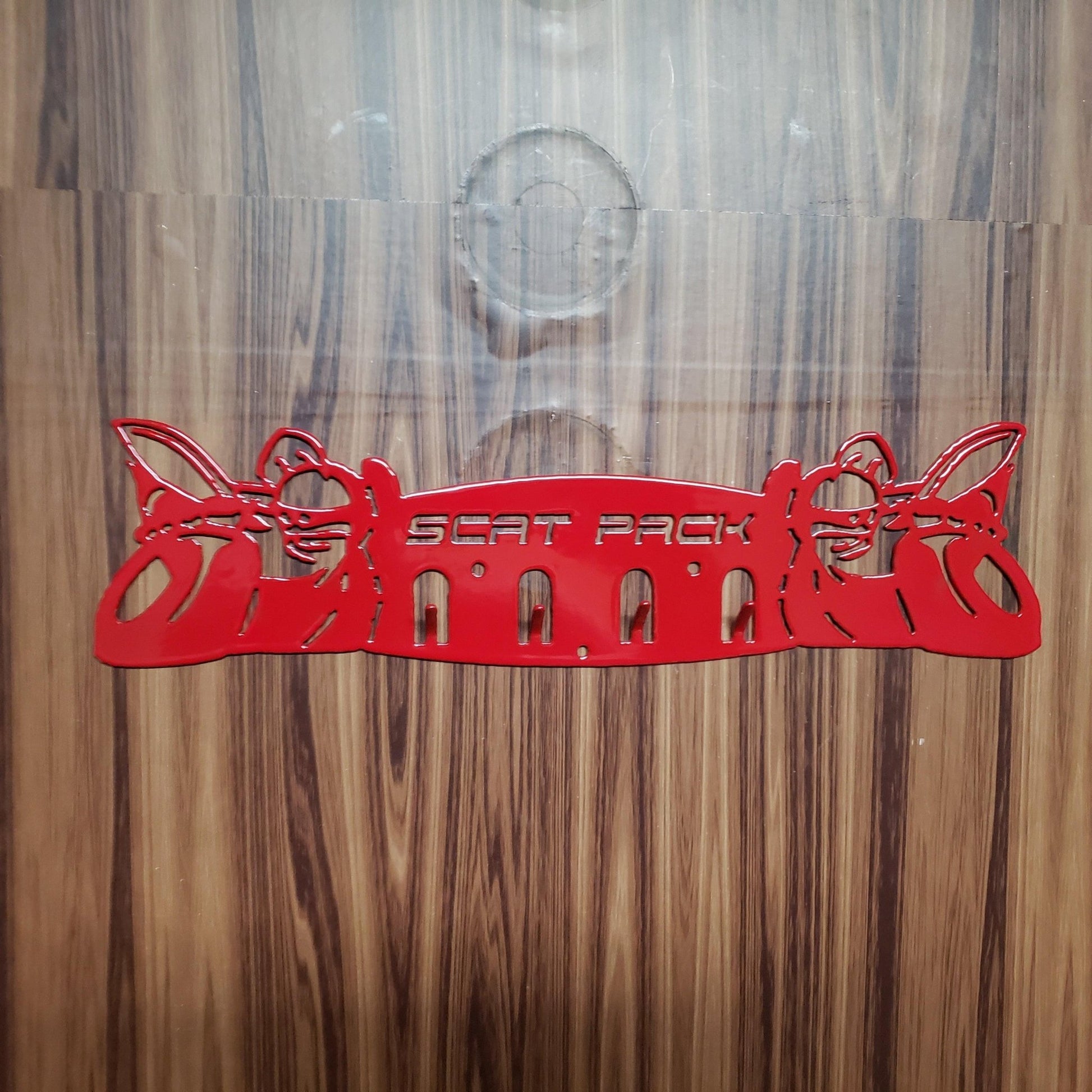 Dodge SRT Scat Pack Keychain Rack – Steel Wall Mounted Muscle Car Organizer - Speedlogix