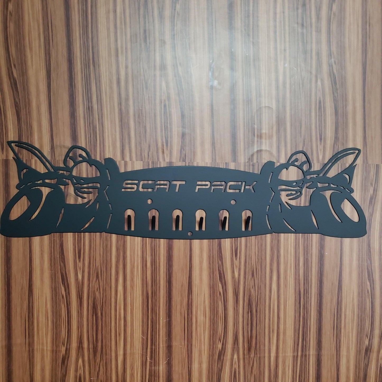 Dodge SRT Scat Pack Keychain Rack – Steel Wall Mounted Muscle Car Organizer - Speedlogix