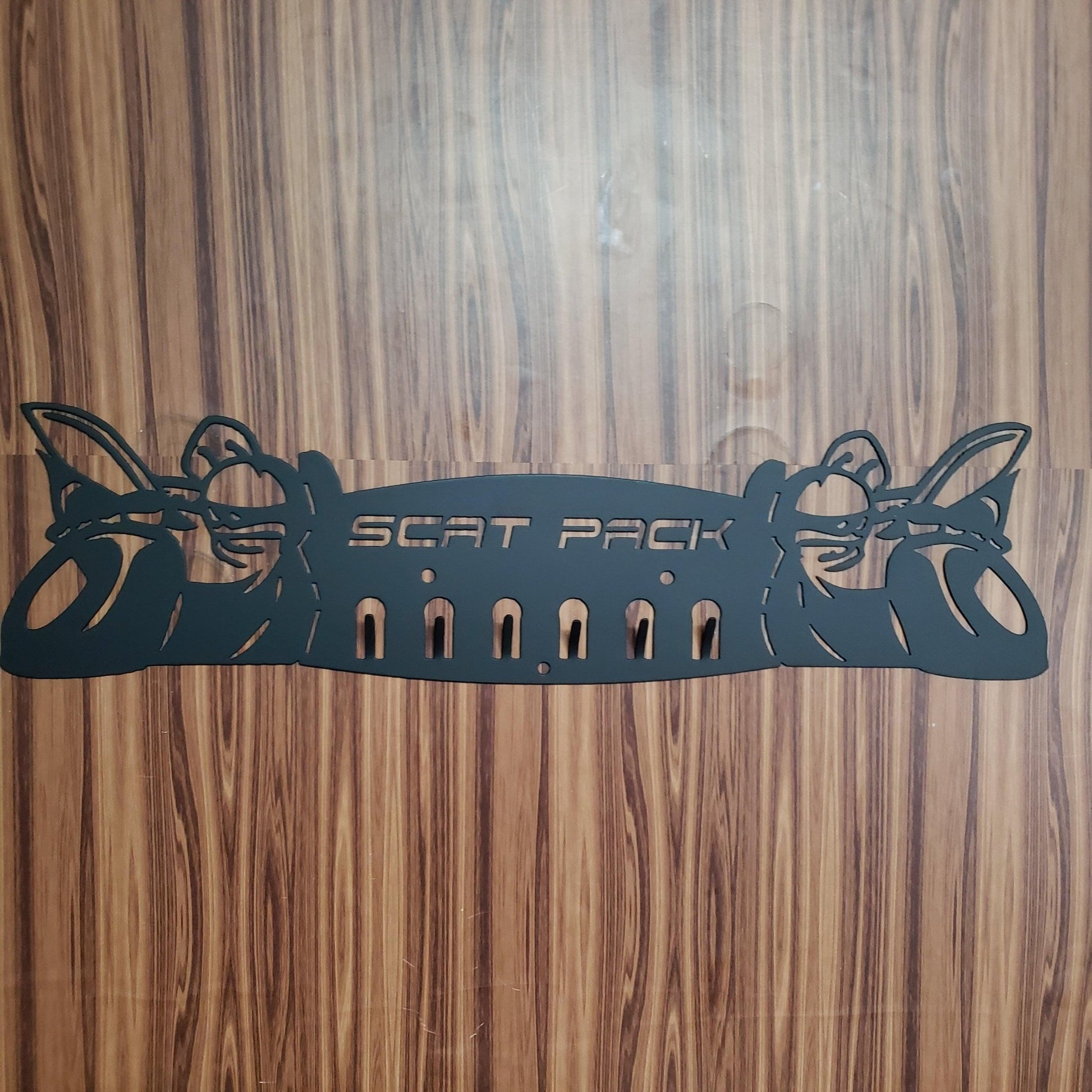 Dodge SRT Scat Pack Keychain Rack – Steel Wall Mounted Muscle Car Organizer - Speedlogix
