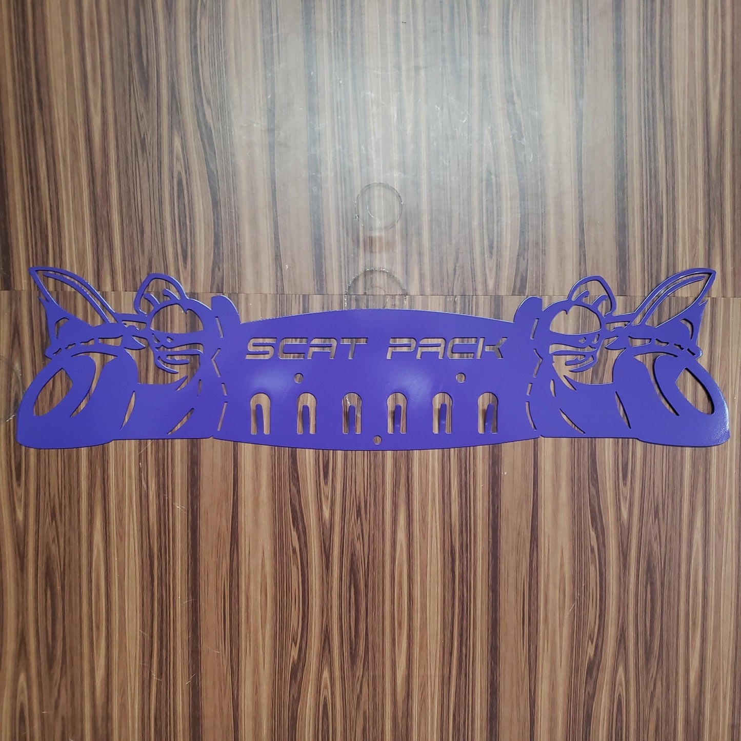 Dodge SRT Scat Pack Keychain Rack – Steel Wall Mounted Muscle Car Organizer - Speedlogix