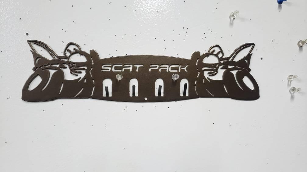 Dodge SRT Scat Pack Keychain Rack – Steel Wall Mounted Muscle Car Organizer - Speedlogix