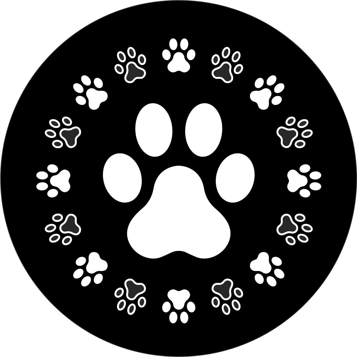 Dog Paws Around Dog Paw Bronco Spare Tire Cover - Speedlogix