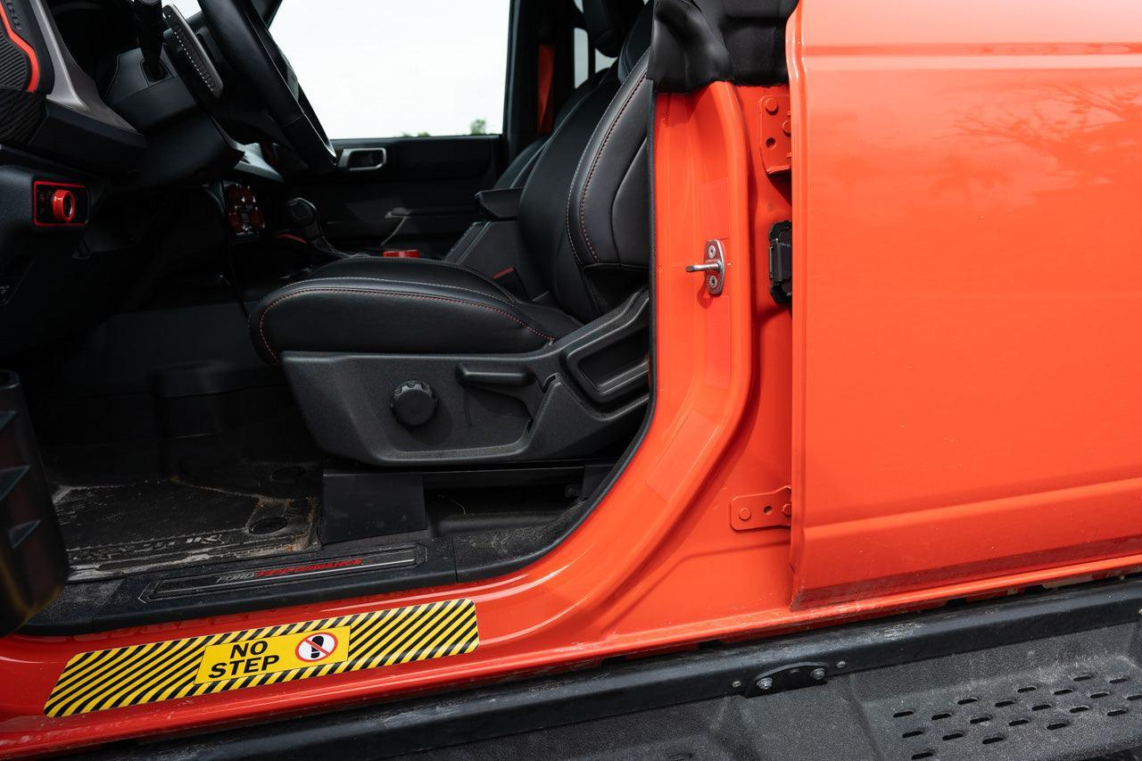 Door Jamb Sticker Cover Up Kit (Printed Series) - 2021 - 2023 Bronco - Speedlogix