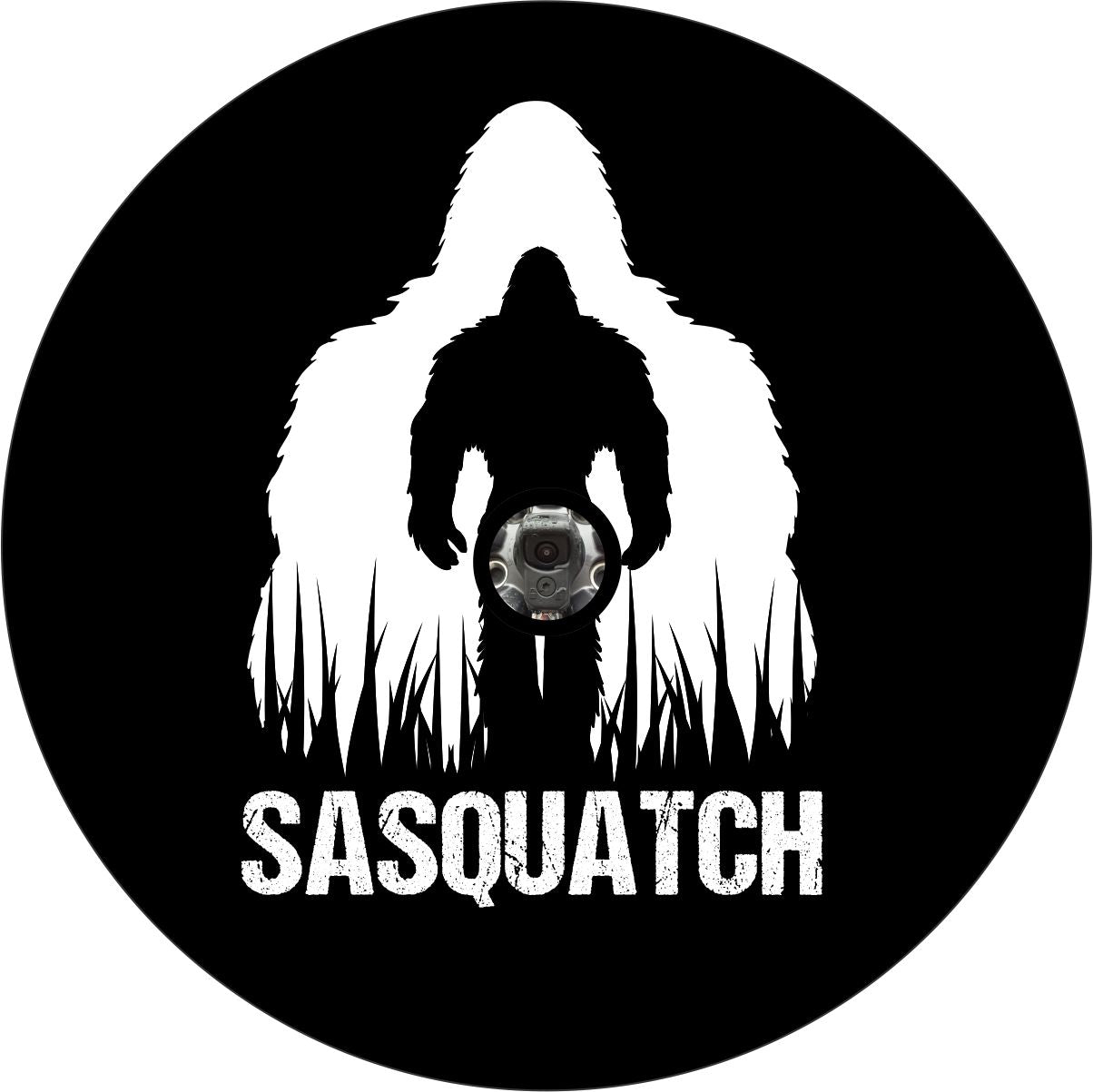 Double Exposed Sasquatch Spare Tire Cover for Bronco. Jeep, RV, Camper, Trailers, & More - Speedlogix