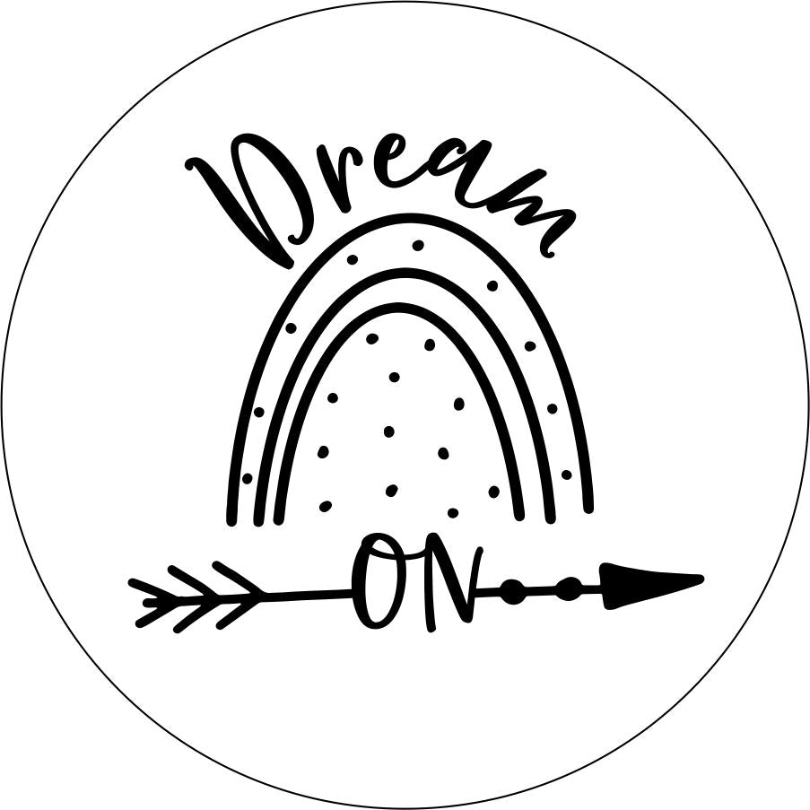 Dream On Rainbow and Arrow Bronco Spare Tire Cover - Speedlogix