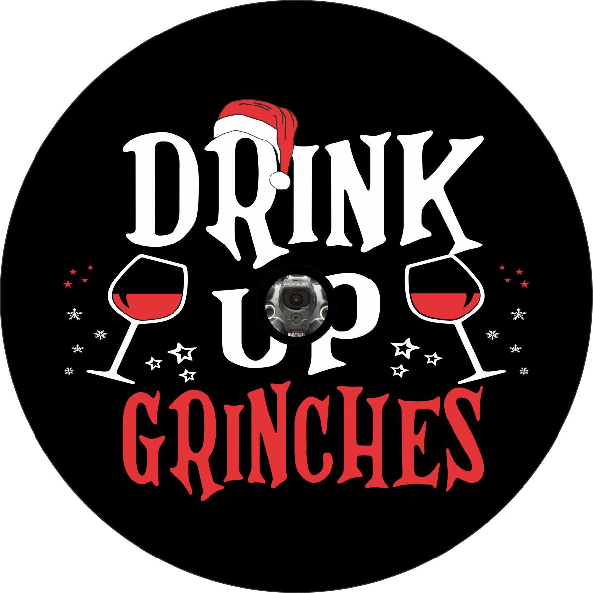 Drink Up Grinches - Christmas Holiday Funny Bronco Spare Tire Cover - Speedlogix