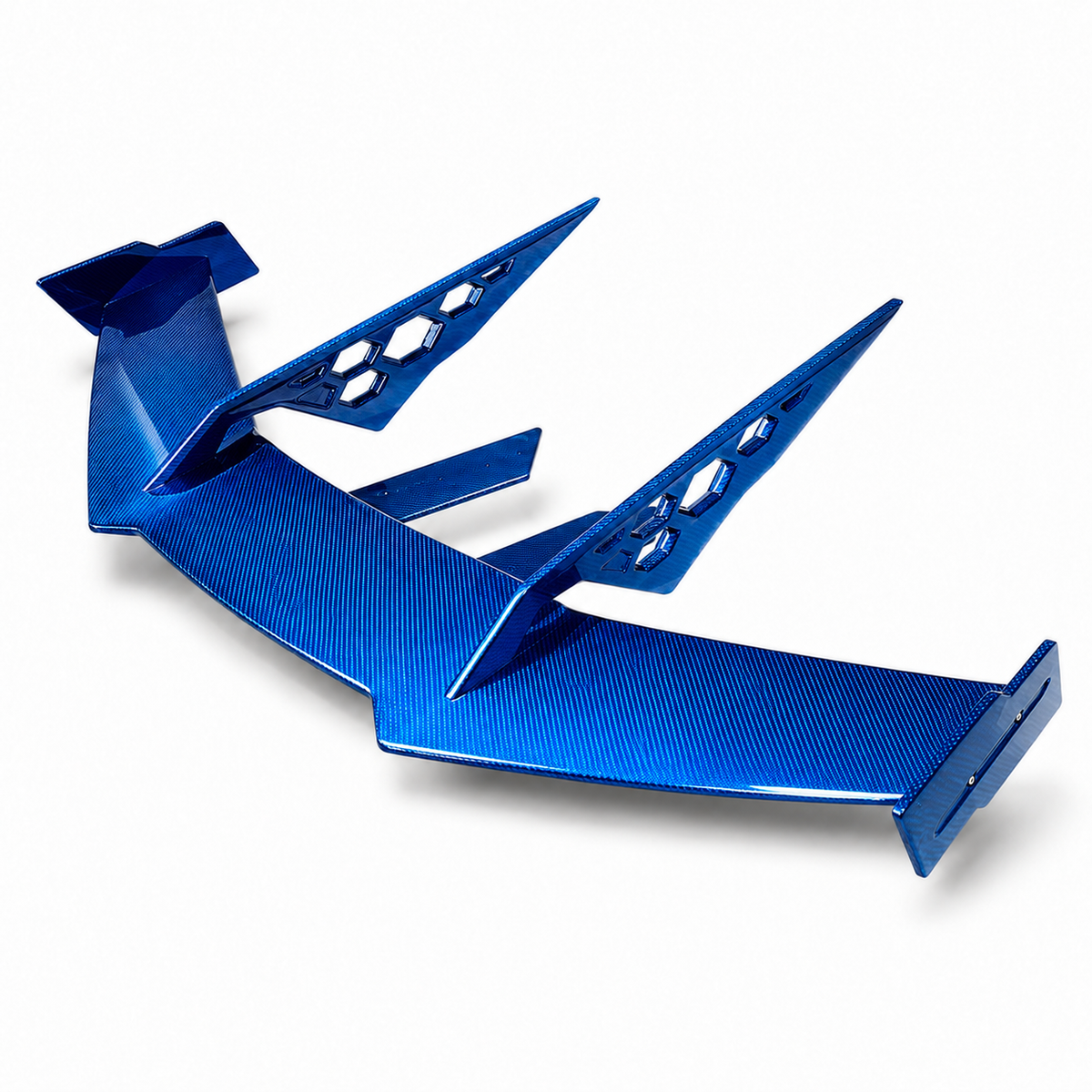 Upgrade Prepreg Blue Carbon Fiber Rear Spoiler Wing for Lamborghini Revuelto