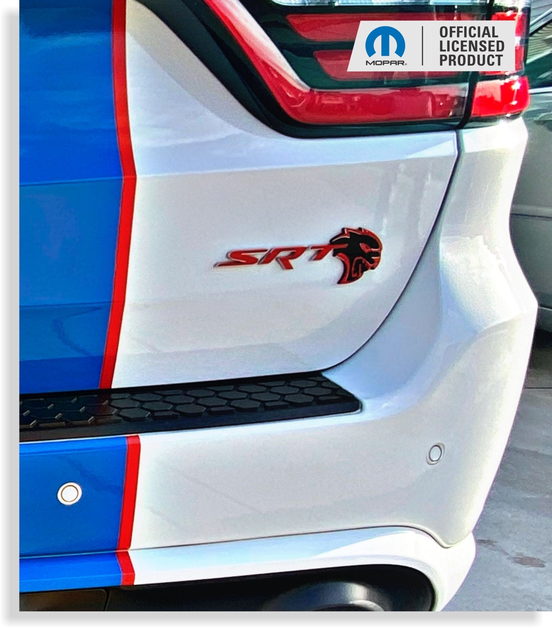 Durango SRT Hellcat Grille and Liftgate Emblem Overlay Decals - Speedlogix