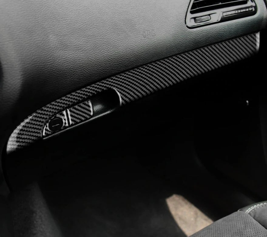 DynaCarbon 3 Piece Carbon Fiber Glove Box Handle Full Strip Kit 2015 - 2023 Challenger - Speedlogix
