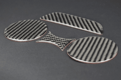 DynaCarbon Carbon Fiber 4 Piece Coaster Cover Overlay 2015 - 2023 Challenger - Speedlogix