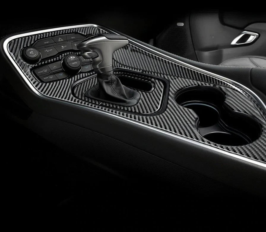 DynaCarbon Carbon Fiber Full Center Console Kit 2015 - 2023 Challenger - Speedlogix