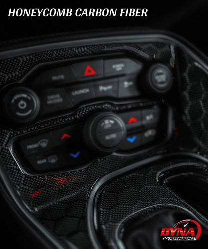 DynaCarbon Carbon Fiber Full Center Console Kit 2015 - 2023 Challenger - Speedlogix