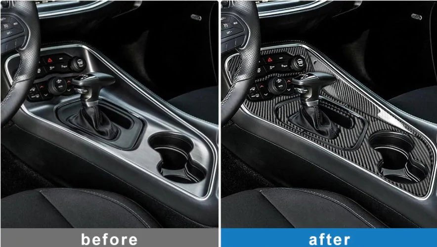 DynaCarbon Carbon Fiber Full Center Console Kit 2015 - 2023 Challenger - Speedlogix