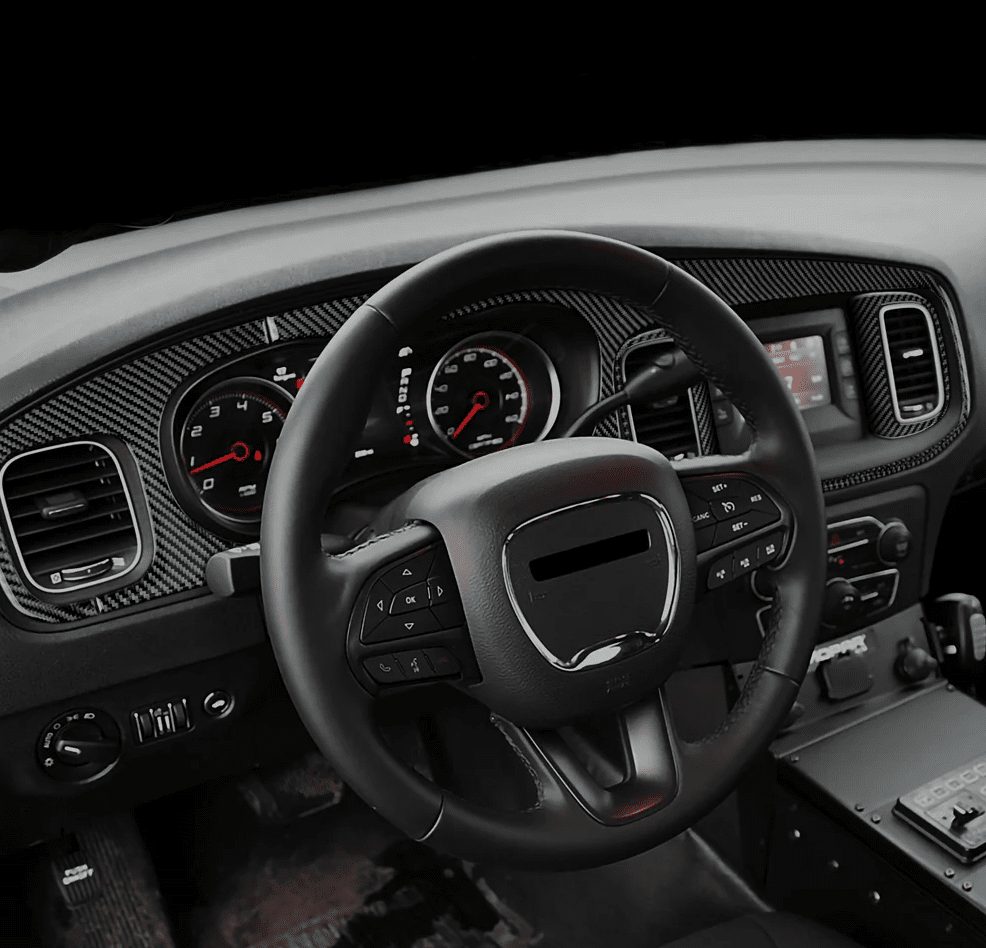 DynaCarbon Carbon Fiber Full Dashboard Kit 2015 - 2023 Charger - Speedlogix