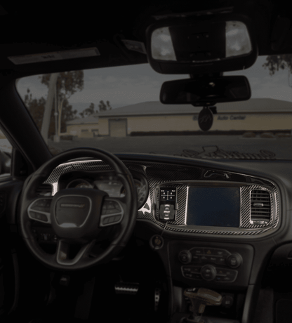 DynaCarbon Carbon Fiber Full Dashboard Kit 2015 - 2023 Charger - Speedlogix