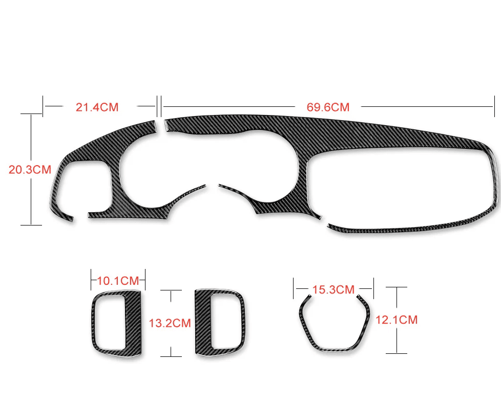 DynaCarbon Carbon Fiber Full Dashboard Kit 2015 - 2023 Charger - Speedlogix