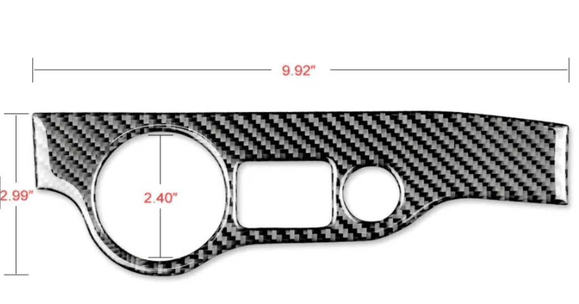 DynaCarbon Carbon Fiber Headlight Control Trim 2015 - 2023 Challenger - Speedlogix