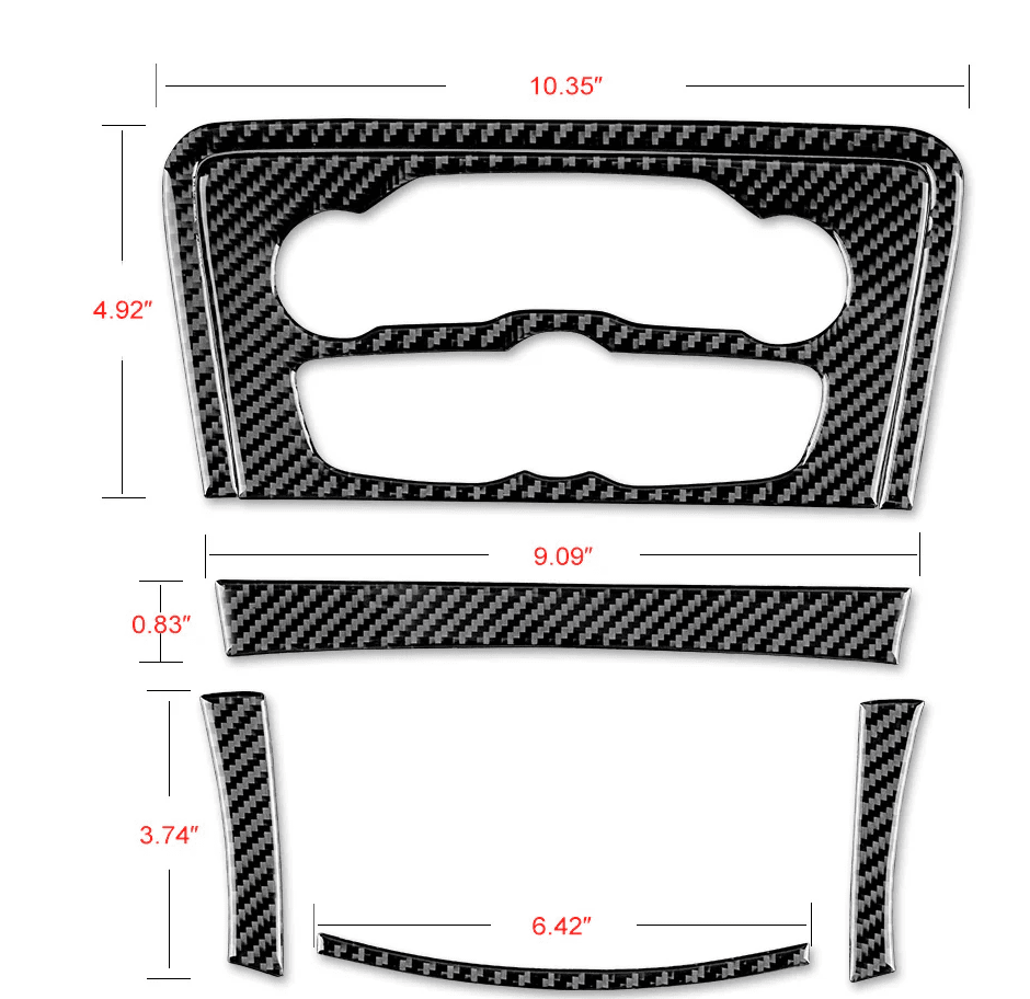 DynaCarbon Carbon Fiber Multimedia Frame Trim Kit 2015 - 2023 Charger - Speedlogix