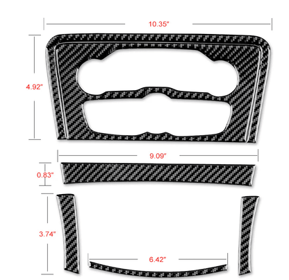 DynaCarbon Carbon Fiber Multimedia Frame Trim Kit 2015 - 2023 Charger - Speedlogix