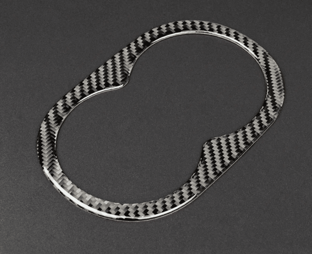 DynaCarbon Carbon Fiber Rear Center Arm Rest Cup Holder Trim Overlay 2015 - 2023 Challenger - Speedlogix