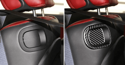 DynaCarbon Carbon Fiber Rear Seat Pull Overlay 2015 - 2023 Challenger - Speedlogix