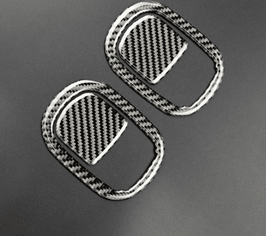 DynaCarbon Carbon Fiber Rear Seat Pull Overlay 2015 - 2023 Challenger - Speedlogix