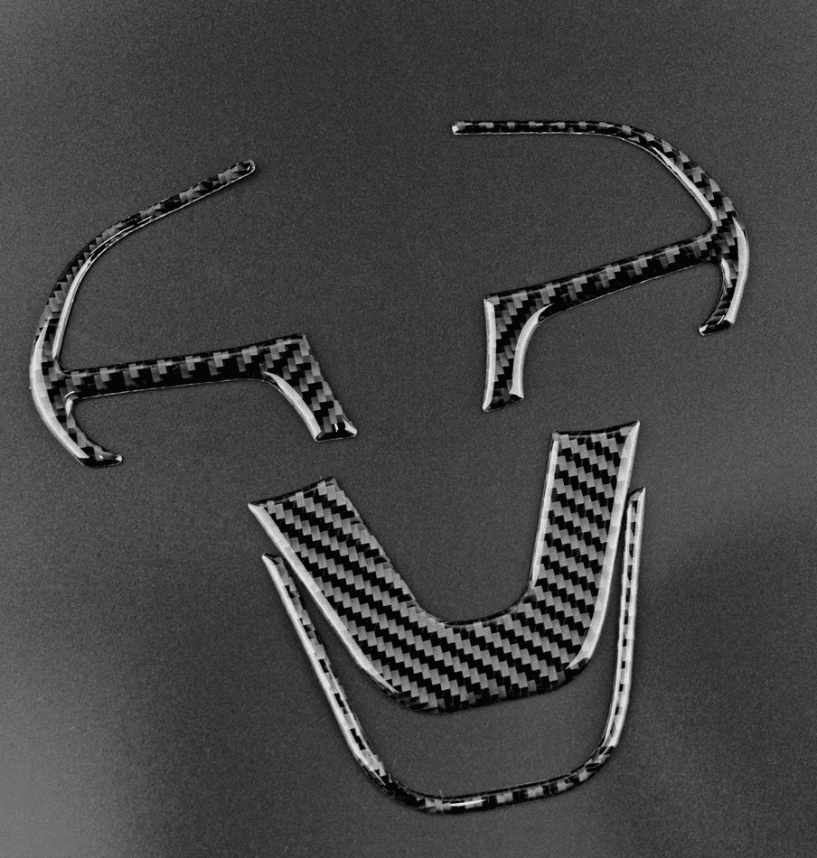 DynaCarbon Carbon Fiber Steering Wheel Trim 2015 - 2023 Charger - Speedlogix