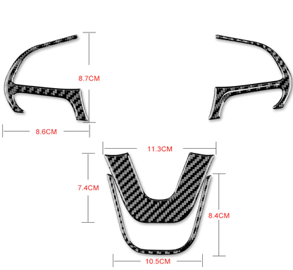 DynaCarbon Carbon Fiber Steering Wheel Trim 2015 - 2023 Charger - Speedlogix